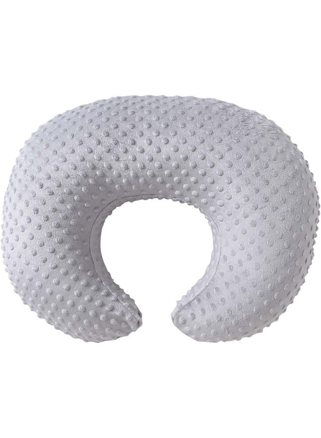 QUENESS Nursing Pillow and Positioner, Breastfeeding, Bottle Feeding, Baby Sitting Support with Removable Ultra Soft Cover, Tummy Time Support for Baby Boys and Girls (Gray) - Image 3
